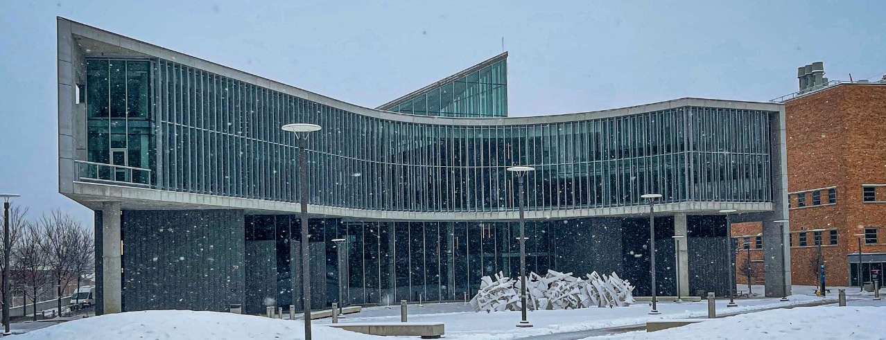 Winter image at French East Hall